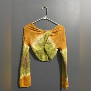 Urban Outfitters Yellow and Green Crop Top